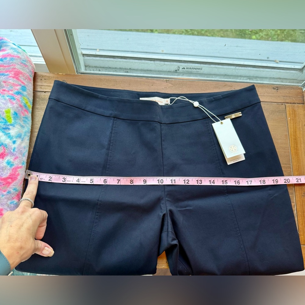 Tory Burch NWT Callie Skinny Ankle Pants Classic Navy Size 10 - Picture 12 of 12